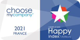 Choose My Company 2021 FRANCE certified happy index/atWork Work&You - Agence de recrutement